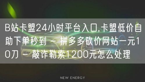 B站卡盟24小时平台入口,卡盟低价自助下单秒到 - 拼多多砍价网站一元10刀 -